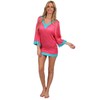 Ingear Sexy Color Block Tunic Fushia/Aqua-L