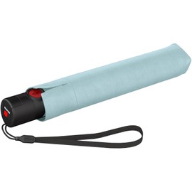 Knirps U.200 Ultra Light Duomatic Pocket Umbrella with UV and Heat Protection - Ice, Ice with black coating - UV and heat protection