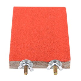 Zerodis Bird Perch Stand Natural Wood Rough Platform Toy Playground Paw Grinding Clean Frosted Board for Pet Parrot Hamster Squirrel(Red)