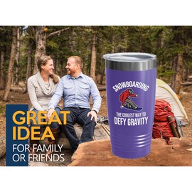 Snowboarding Purple Edition Viking Tumbler 20oz - Snowboarding The coolest - Ski Snowboard Goggles Snowboarder Skiing Snowboarding Gift Skiers Hiking Mountain Snowboarding