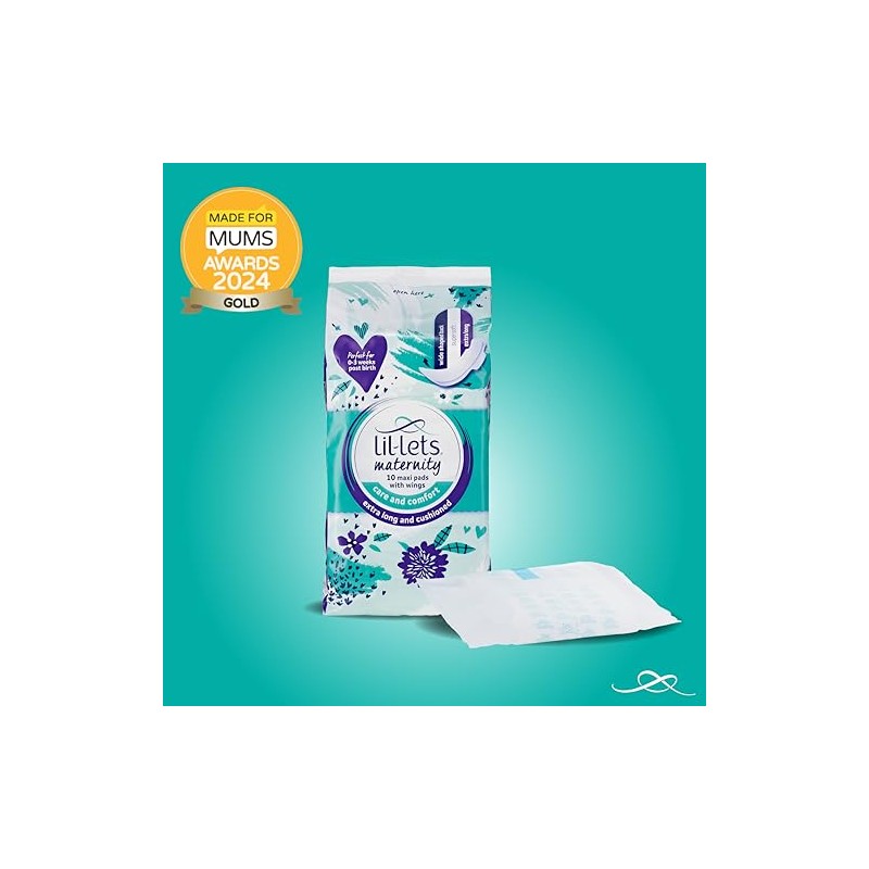 Lil-Lets Almohadillas de maternidad | 30 almohadillas gruesas extra largas