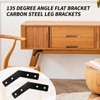Mewutal 4pcs 135 Degree Angle Brackets 2mm Carbon Steel Mending