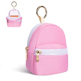 Playexen Hand Sanitizer Spray Case Compatible with T0uch-land, Hand Sanitizer Holder Bag with Ring Buckle, Mini Zippered Pouch for Glow Mist and Power Mist (Pink)