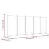 'vidaXL 5-Panel Room Divider in Anthracite - Foldable Fabric Screen