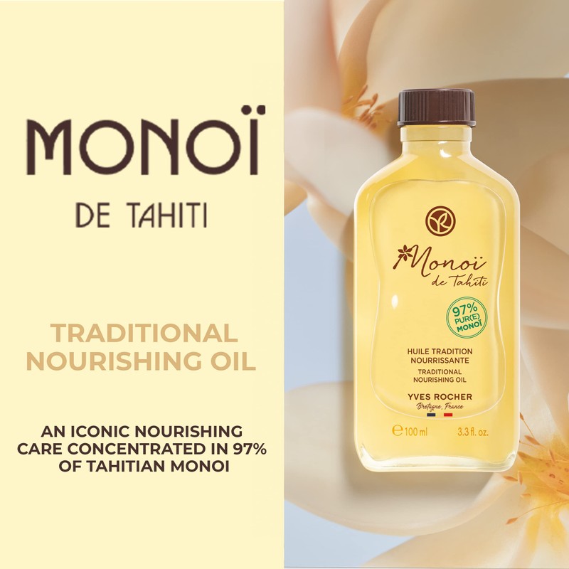 Yves Rocher Monoï de Tahiti Traditional Nourishing Oil for Body