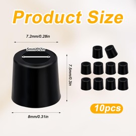 10pcs Hose Gaskets, Rubber O Ring 1/4" Quick Coupler Charging Gaskets A/C Refrigerant Gauge Hose Seals HVAC Gaskets for All R410A Adapters Car Manifold Air Conditioning Repair Accessories(Black)