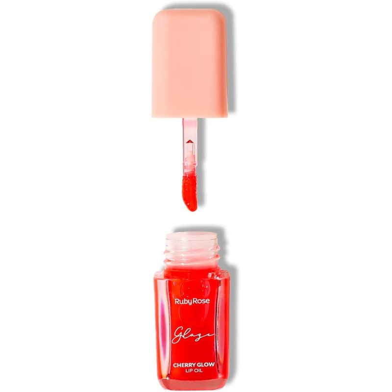 Ruby Rose Lip Oil Glaze Pack 4 Piezas Cherry, Honey,