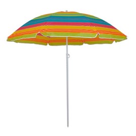 Master Grill&Party Parasol 180 cm Diameter, Beach Umbrella, Balcony Umbrella, Colourful stripes, Large
