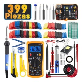 Kit Soldador de Estaño con Multímetro Digital y Temperatura Regulable para Reparaciones