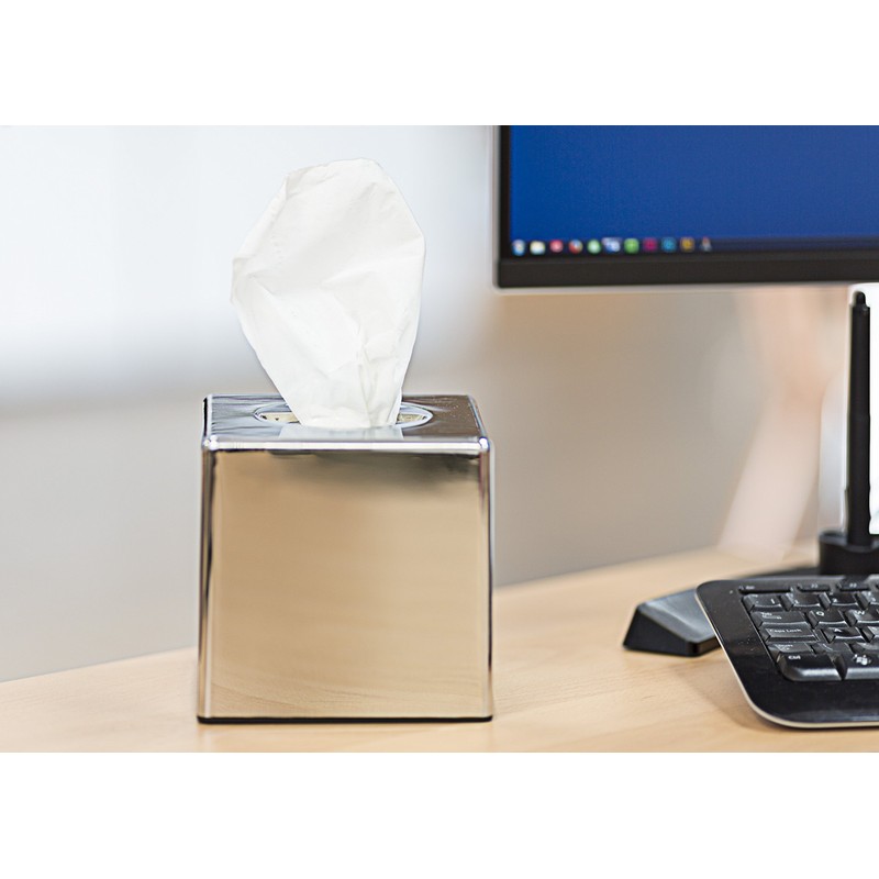 Mellcrest Cube Tissue Box Holders (Chrome)