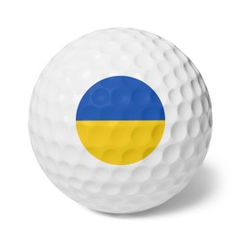 Brian Bula Ukraine Flag Golf Balls Novelty Ukraine Golf Balls Standard Size 6 Golf Balls