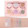 Pure Vie Glitter Eyeshadow Glitter Eyeshadow Palette, 6 Colours Eyeshadow