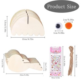 Pack of 16 3D Wooden Birds, 3D Bird Wind Chime Craft Set Children 3D Birds Craft Set Wooden Birds Wooden Craft Sets Craft Creative Sets 3D Birds Decoration DIY Birds Wooden Craft Sets for Boys Girls