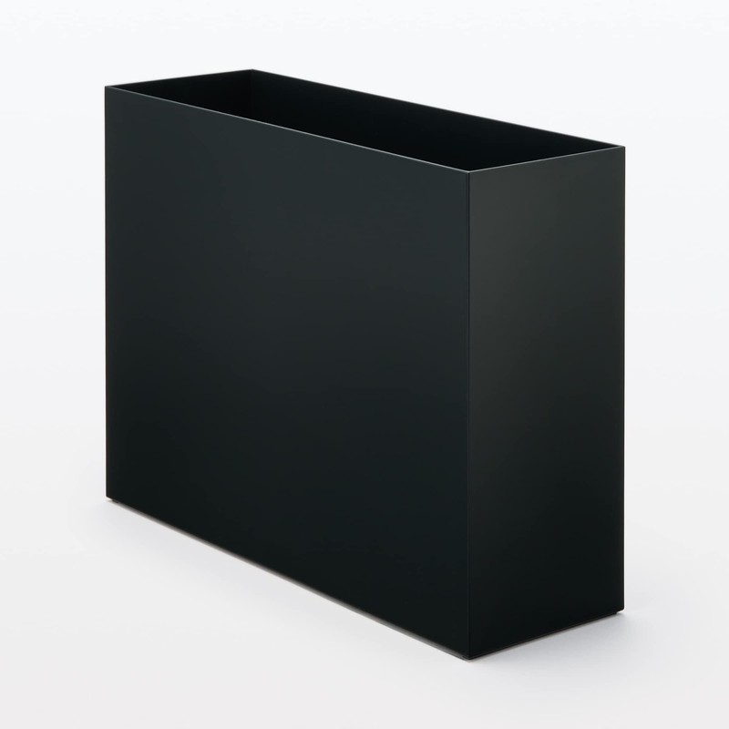 MUJI 83364687 Polypropylene File Box, Standard Type, Dark Gray, For