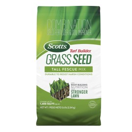 Scotts Scotts Turf Builder Grass Seed Tall Fescue Mix with Fertilizer and Soil Improver, Resists Harsh Conditions, 5.6 lbs.