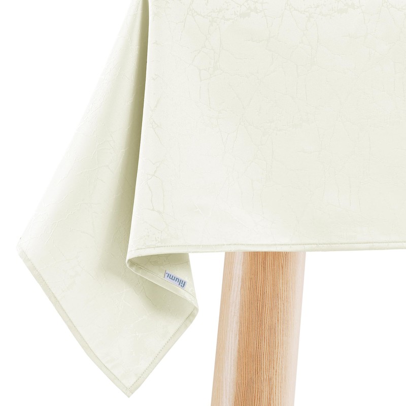 Filumi Tablecloth 140 x 220 cm Oval Cream Washable for