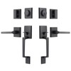 GUA OYH Double Door Handleset with Lever - Matte Black