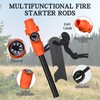 Flint and Steel Fire Starter Kit,2PCS 5-in-1 Multifuctional Fire Steel