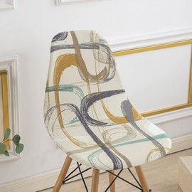 Dining Room Chair Covers, Scandinavian Chair Covers for Dining Room, Stretch, Scandinavian Chair Covers, Chair Covers in Curved Shape, Set of 6