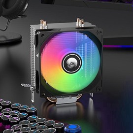 Exqufood A200 Dual Heat Pipe Air Cooling Radiator Multi-Platform Silent CPU Radiator CPU Cooler with 92mm RGB Silent Fan