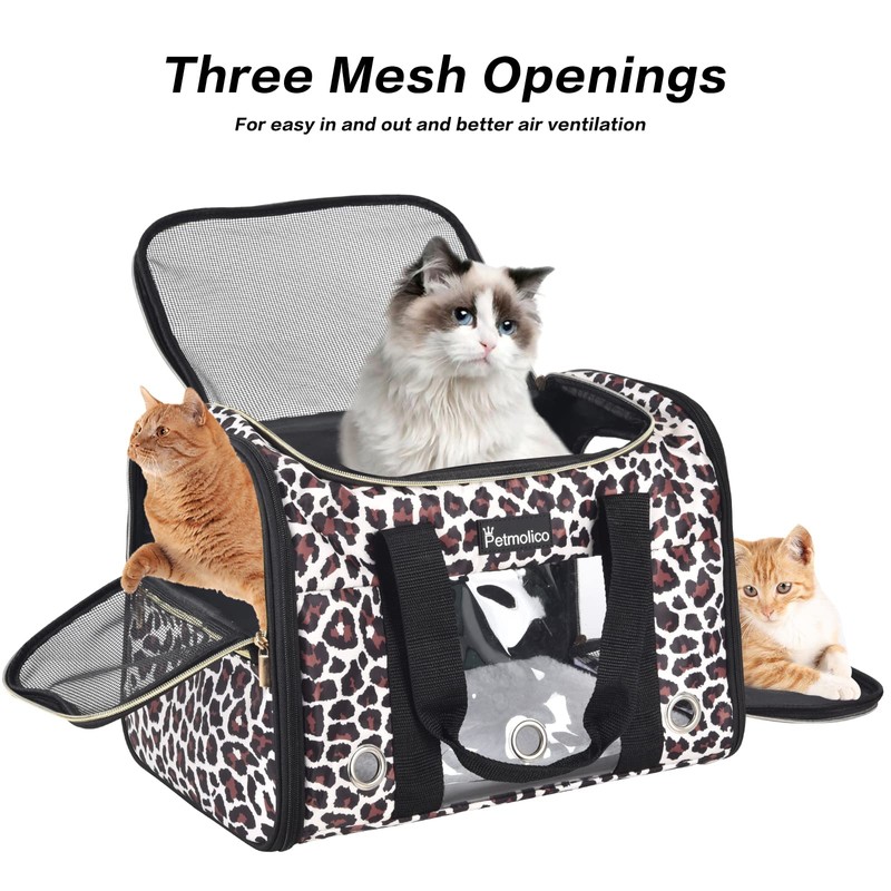 Petmolico Cat Carrier Soft-Sided Pet Bag for Small Medium Cats