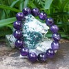 14MM Amethyst Bracelet for Men | Natural Third Eye &