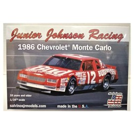 Salvinos JR Models JJMC1986NB Junior Johnson Racing 1986 Monte Carlo 1:24 Scale Plastic Model Kit - Requires Assembly, SJMJJMC1986NB