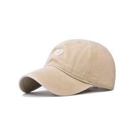 FUGLUS Ponytail Baseball Cap Women, Adjustable Breathable Baseball Cap, Vintage Hats, Sun Protection Baseball Cap with Cable Hole Summer, for Sports and Outdoor Use (Khaki)