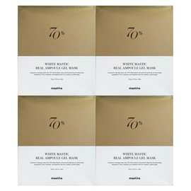 Mastina White Mastic Real Ampoule Gel Mask 4 Sheets (4 Packs) / Circle / 매스티나 화이트매스틱 리얼 앰플 겔 마스크 4매 4개  써클
