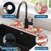Beautiful Peony Sink Splash Guard Bright Peonies Faucet Absorbing Mat