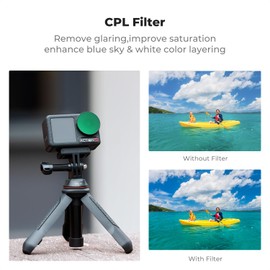 K&F Concept Polarizer Filter for DJI Osmo Action 4/ Action 5 Pro, Polarizing for Action 4 Accessories Polarizer(Threaded)