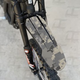 Decal Concepts Digital Camo Front Fender Accent Decal Graphic Kit - Fits Sur-Ron Light Bee - X260 (Grey Desert Digital Camo)