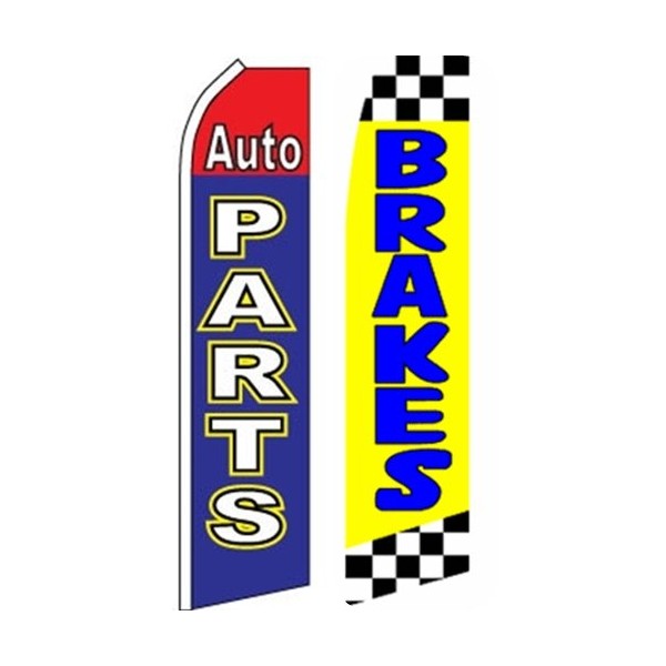 Car Auto Services Swooper Flutter Feather Flags 2 Pack-Auto Parts-Brakes