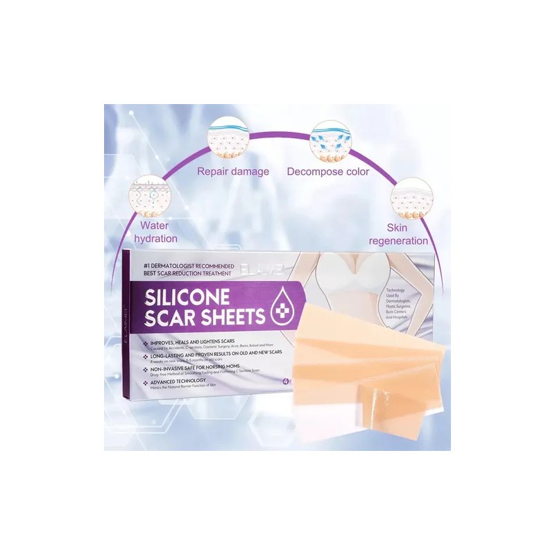 Kit Cicatrices Cirugías Cesárea Crema Y Parche Silicón
