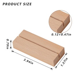 Quixotical 10 pcs Wood Place Card Holders, Table Number Holders Wooden, Photo Postcard Menu Card Holders,for Wedding Dinner Party Events Decoration, Photo Display