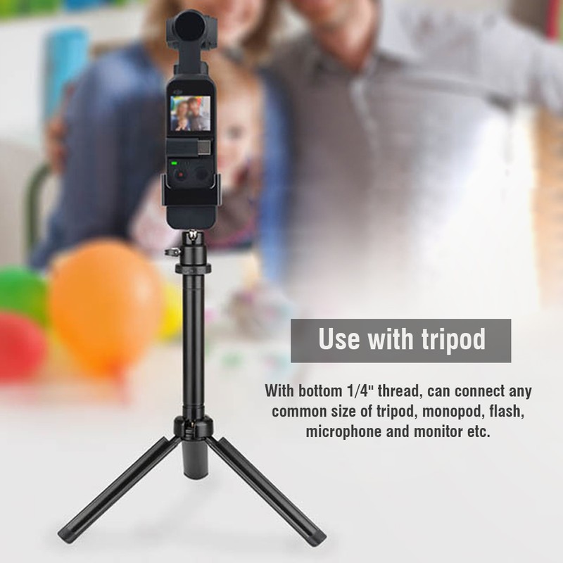 Handheld Selfie Stick Aluminium Alloy Adjustable Extension Rod with 1/4''
