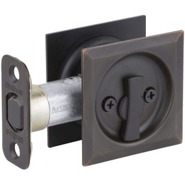 Kwikset 335SQT-11P Privacy Pocket Door Locks, Venetian Bronze