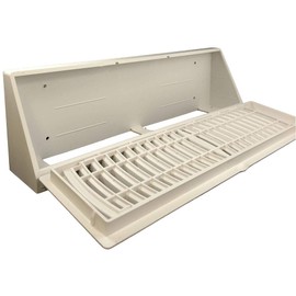 Plastic Baseboard Register (18", White)