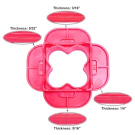 4-in-1 Multi-Size Deck Spacer Tool (5/32", 3/16", 1/4", 5/16"), 10 Pack Professional Deck Board Gap Tool for Composite, PVC, Hardwood & Pressure Treated Decking 10pcs