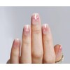 Pink Gradient Press On Nails, Romantic Bow Design, Short Square