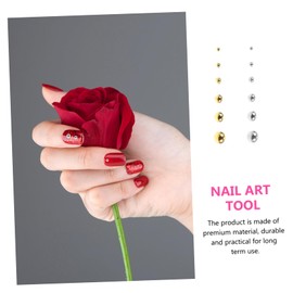 Healeved Nail Art Beads for DIY Decorations Mixed Metal Studs for Manicure and Craft Projects Lightweight and Easy to Apply for Unique Nail Designs