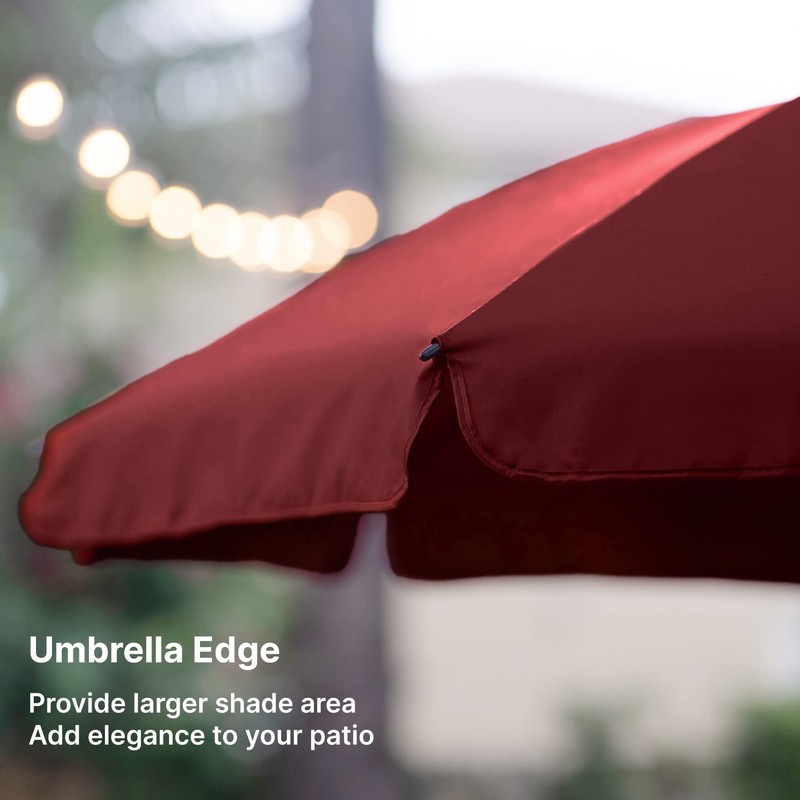 AMMSUN Patio Umbrella, 6.5 ft Outdoor Table Umbrella with Tilt