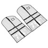 2pcs Garment Bags for Hanging Clothes Transparent Clothes PVC Dustproof
