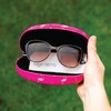 LAGO TERRA Pink Flamingo Print Hard Shell Sunglasses Case -