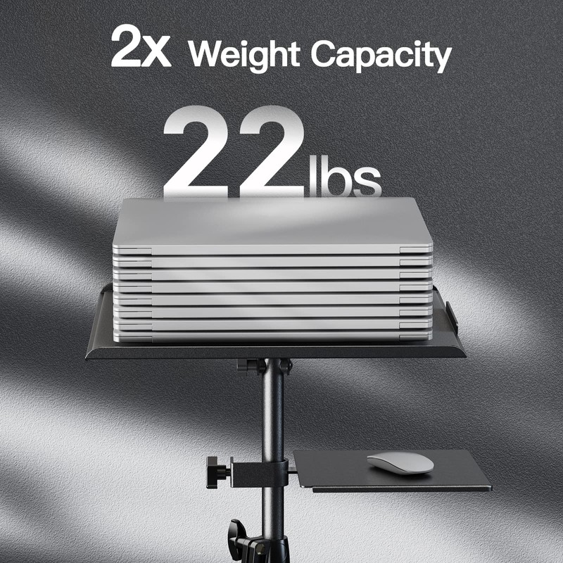 Amada Projector Stand with Wheels, Height Adjustable Rolling Stand with