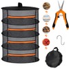 Cerkkapo Drying Net Herbs, 4-Layer Herb Dryer Hanging, Foldable Drying