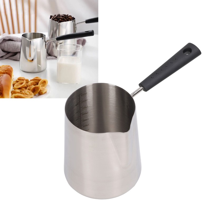 Coffee Milk Frothing Pitcher Cup 304 Stainless Steel Long Handle