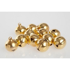 Kleenes Traumhandel 50 Laute goldene Glöckchen aus Kupfer - ca. 23x19 mm