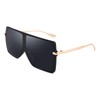 FEISEDY Flat Top Oversized Shield Sunglasses Women Men Square Fashion
