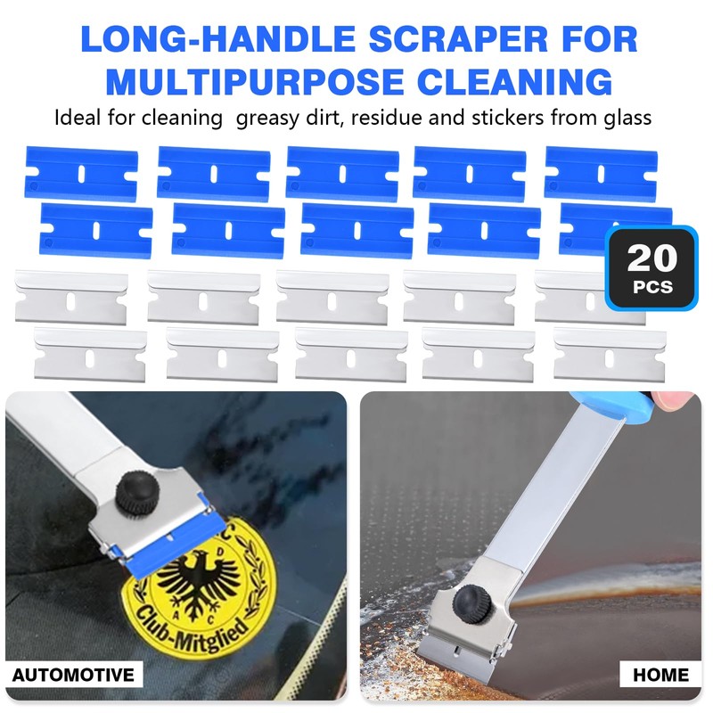 Giramika Razor Blade Scraper Tool with 20 Extra Replacement Blades